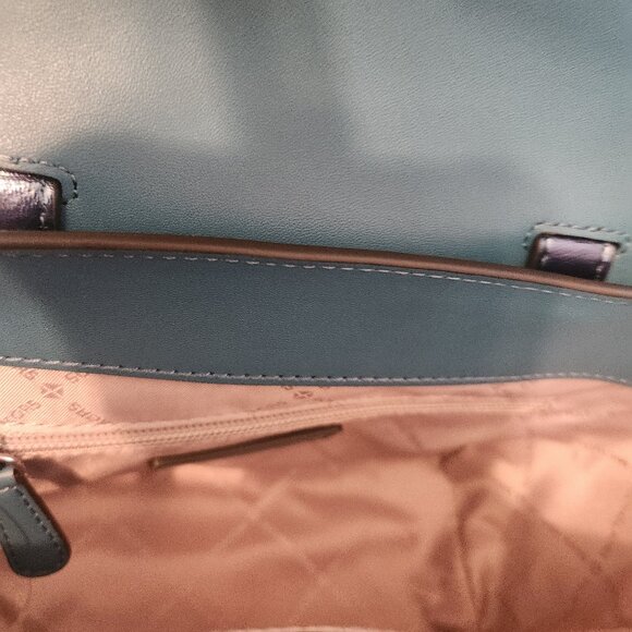 NWOT  Michael Kors Manhattan Metallic Satchel/Crossbody purse  Medium - Picture 10 of 15